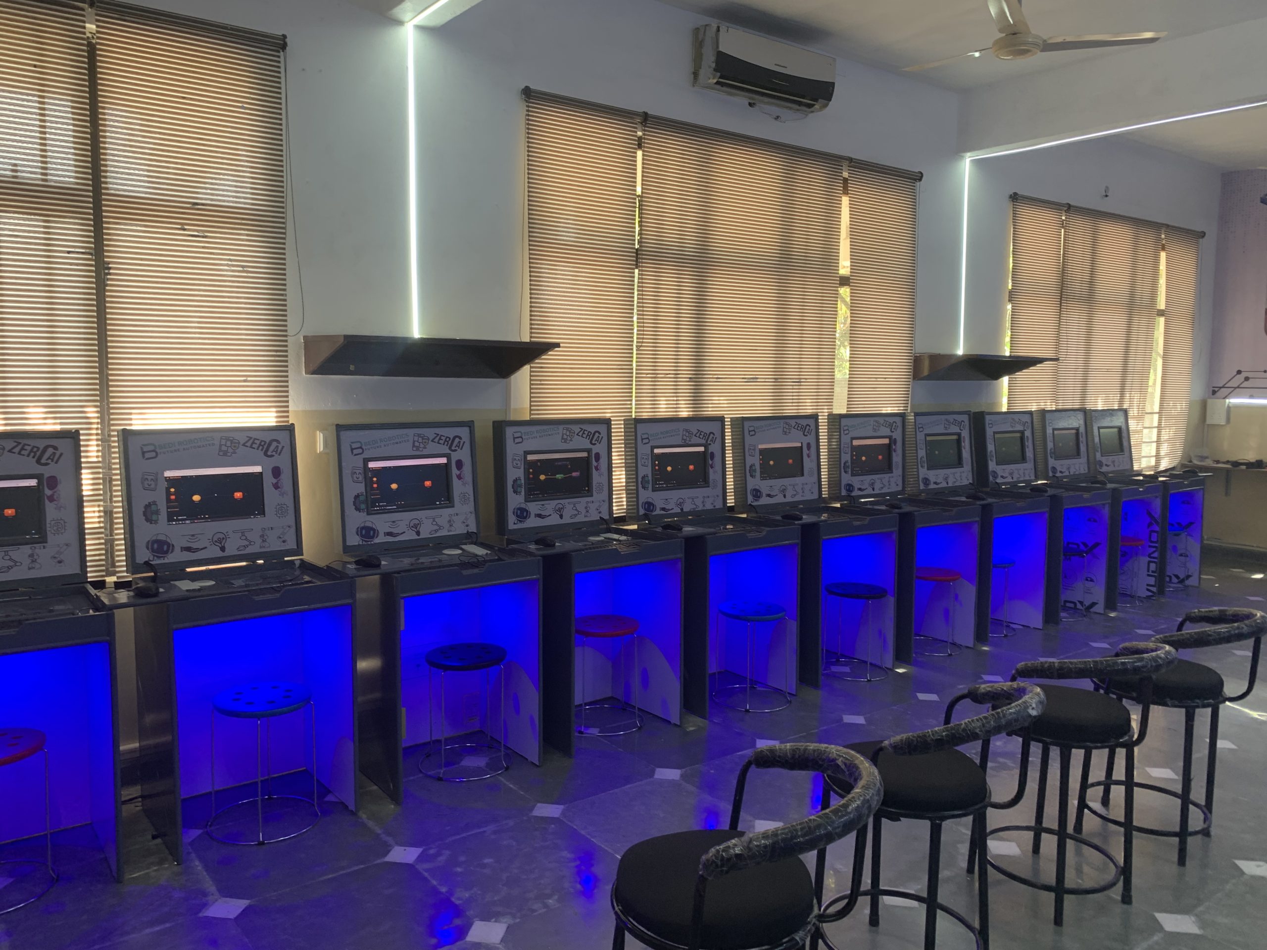 ZeroAI engineered workstations at the Drishti classroom deployment